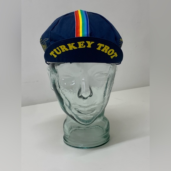 1983 Vintage Rare Dallas YMCA Thanksgiving Turkey Trot Rainbow Running Cap Hat - Picture 3 of 16